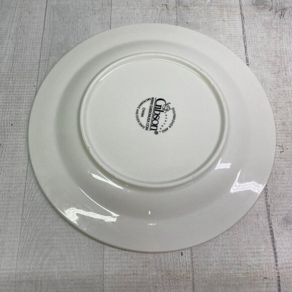 70s Gibson WINTER BIRDS Red Cardinal Holly Oven Safe Ceramic Dinner Plates Set 4 - Picture 7 of 16